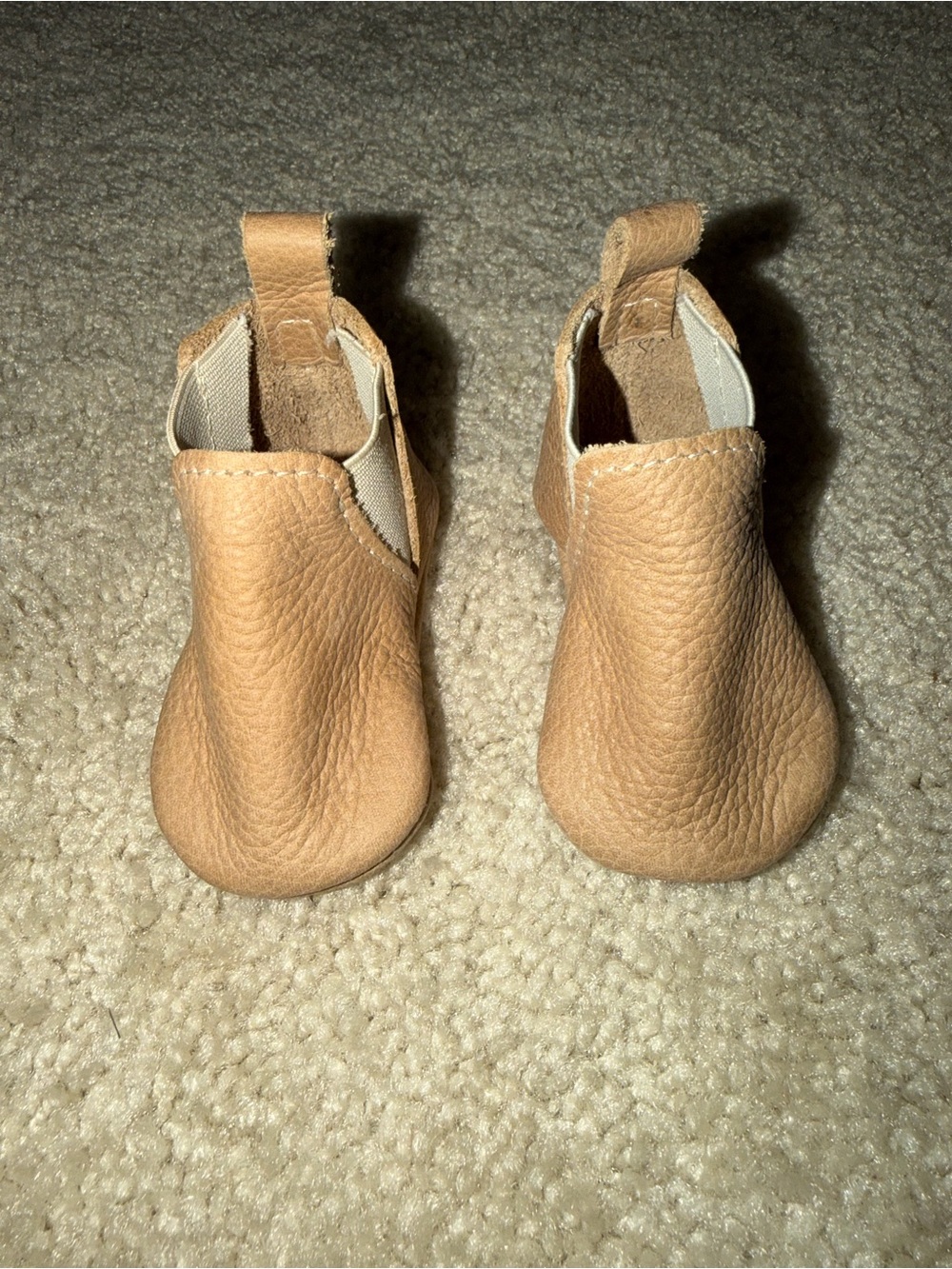 Freshly Picked Tan Leather Baby Slip-On Chelsea Boots